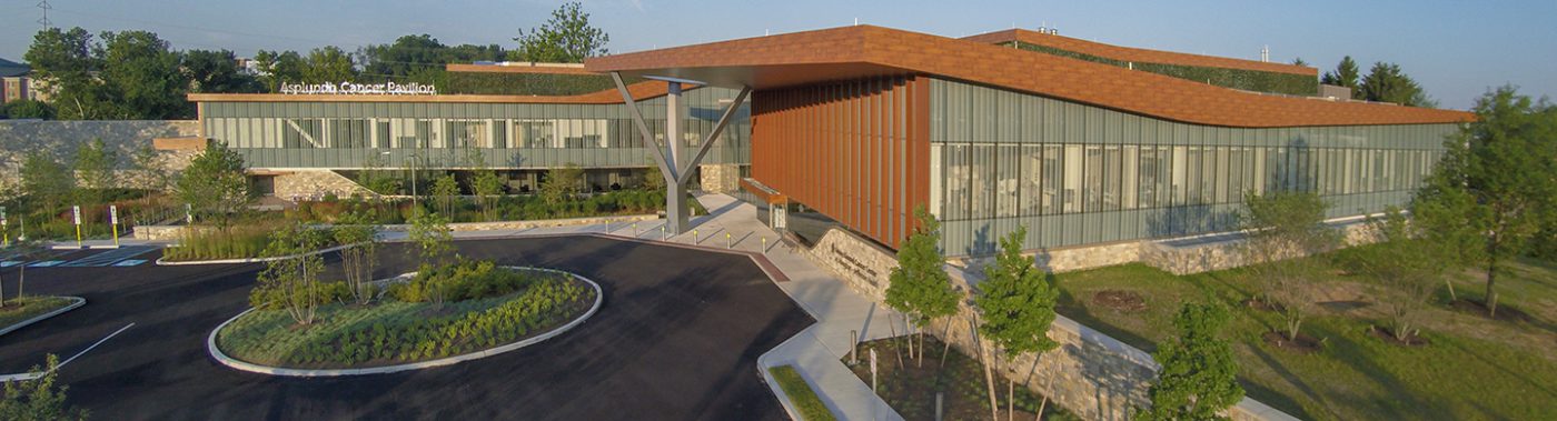 Sidney Kimmel Cancer Ctr-Abington Jefferson Health features Linetec wood grain