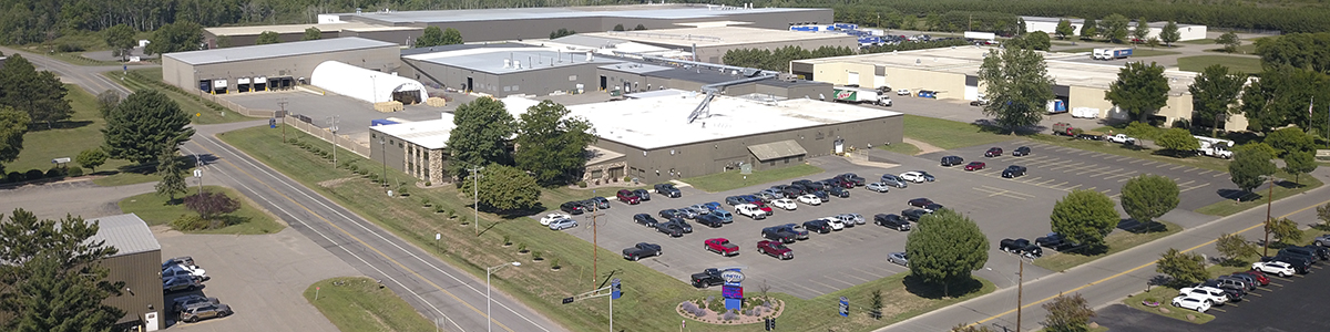 Linetec Manufacturing Facility Outside Drone Shot