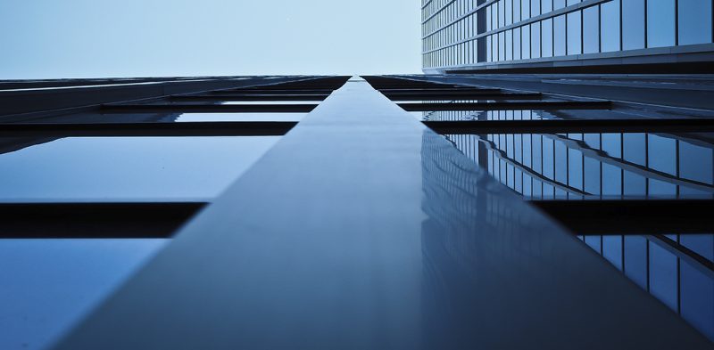 skyscraper looking up