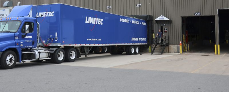 Linetec Semi Truck in dock