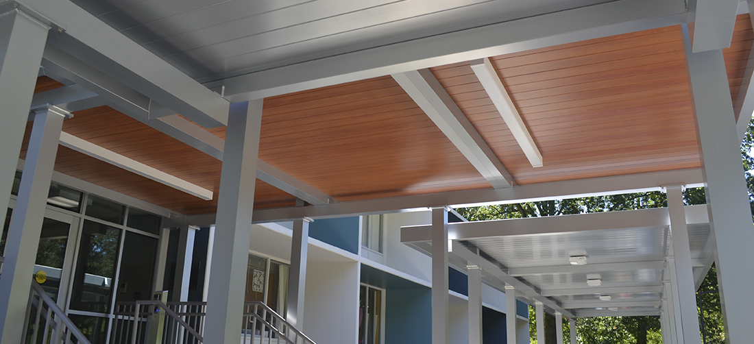 Linetec finished aluminum Wood Grain Entryway