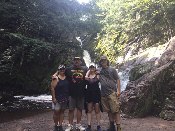 Kyle Schmidt Linetec Continuous Improvement Manager family waterfall vacation