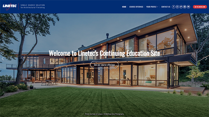 Learn with Linetec Homepage Screenshot
