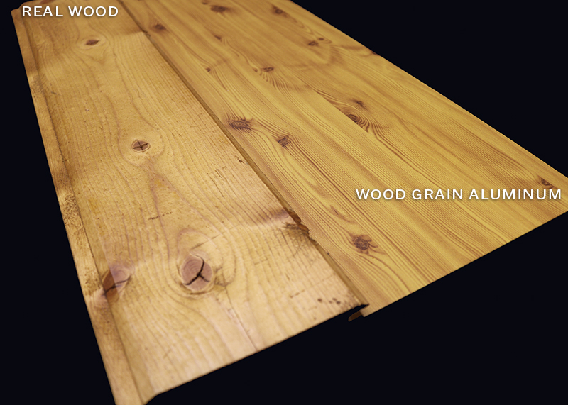 wood grain finishes for aluminum