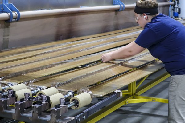 Prepping wood grain for oven