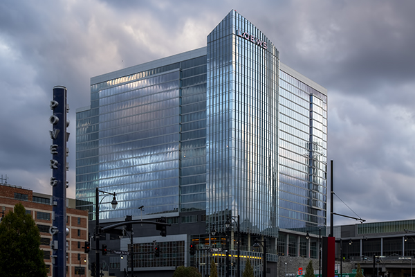 Kansas CIty Loews Hotel at the Convention Center, new-build construction architectural photography for construction subcontractors.